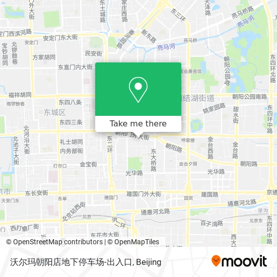 沃尔玛朝阳店地下停车场-出入口 map