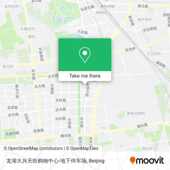 龙湖大兴天街购物中心-地下停车场 map