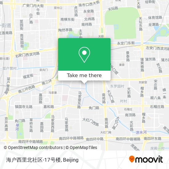 海户西里北社区-17号楼 map