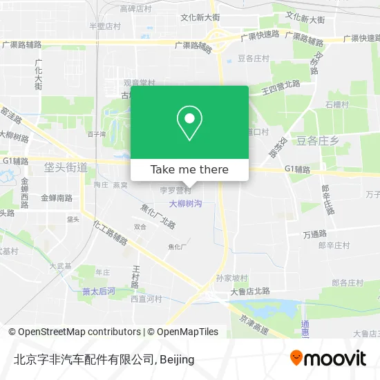 北京字非汽车配件有限公司 map