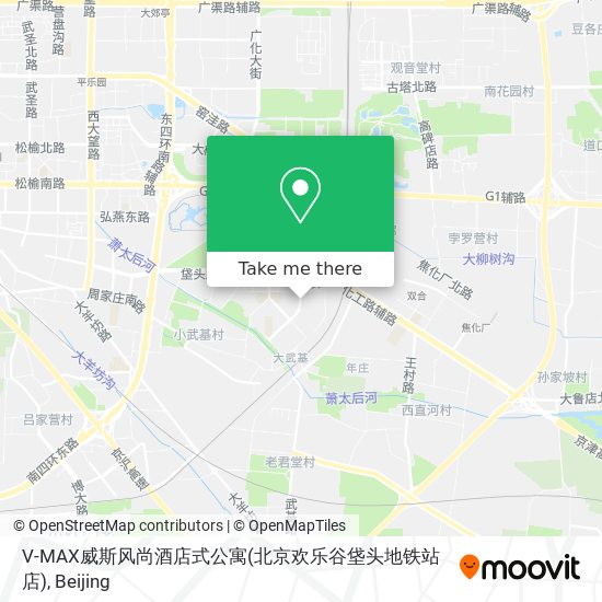 V-MAX威斯风尚酒店式公寓(北京欢乐谷垡头地铁站店) map