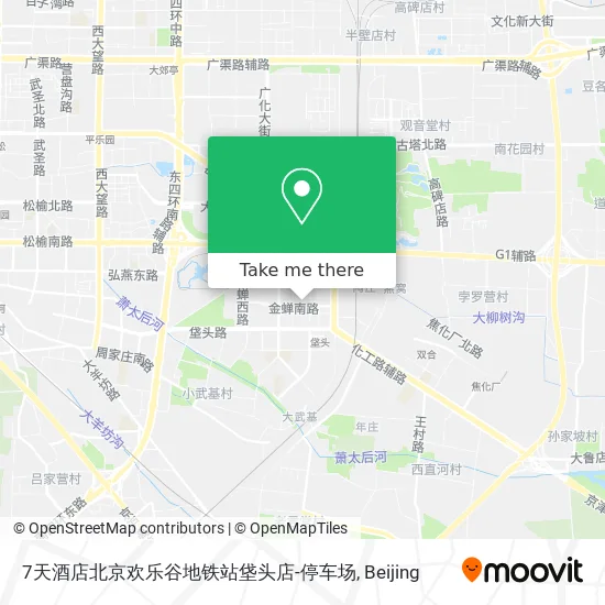 7天酒店北京欢乐谷地铁站垡头店-停车场 map