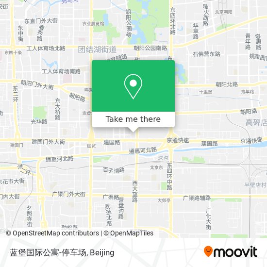 蓝堡国际公寓-停车场 map