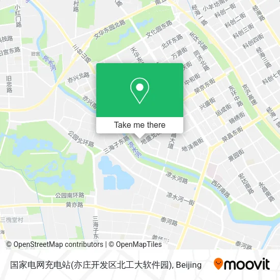 国家电网充电站(亦庄开发区北工大软件园) map