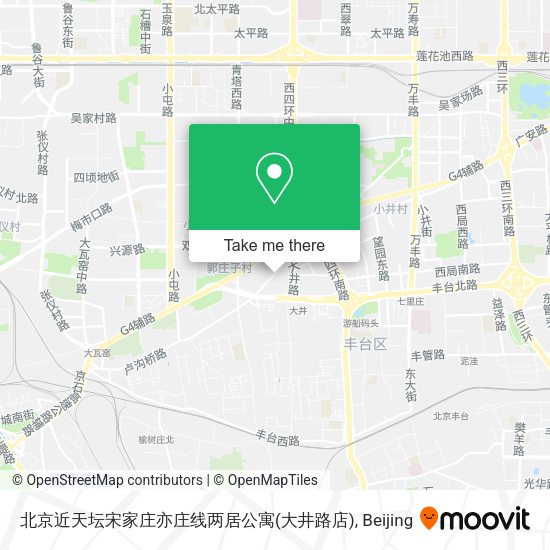 北京近天坛宋家庄亦庄线两居公寓(大井路店) map