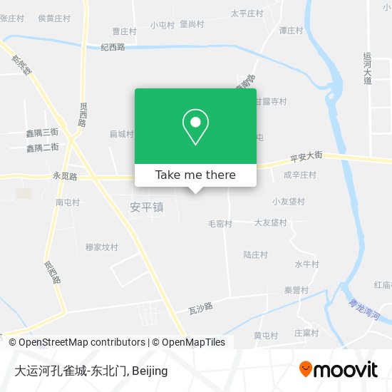 大运河孔雀城-东北门 map