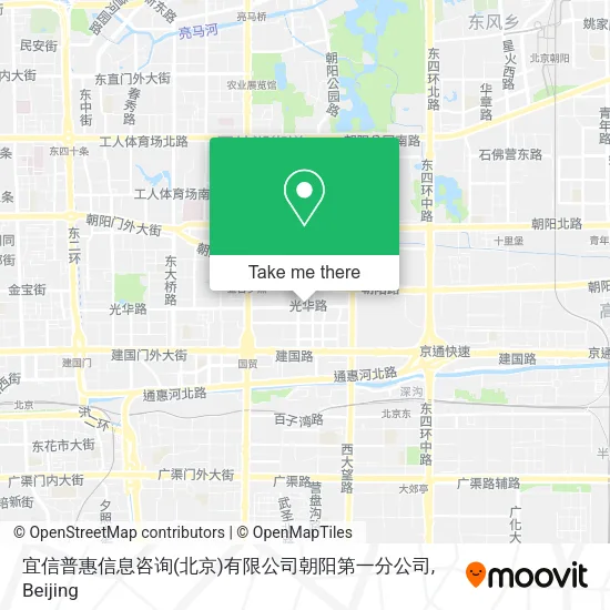 宜信普惠信息咨询(北京)有限公司朝阳第一分公司 map