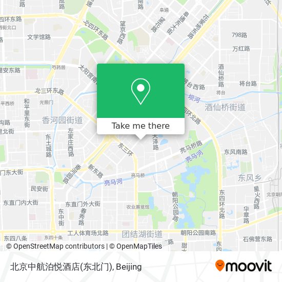 北京中航泊悦酒店(东北门) map