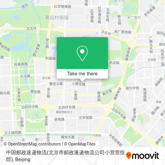 中国邮政速递物流(北京市邮政速递物流公司小营营投部) map