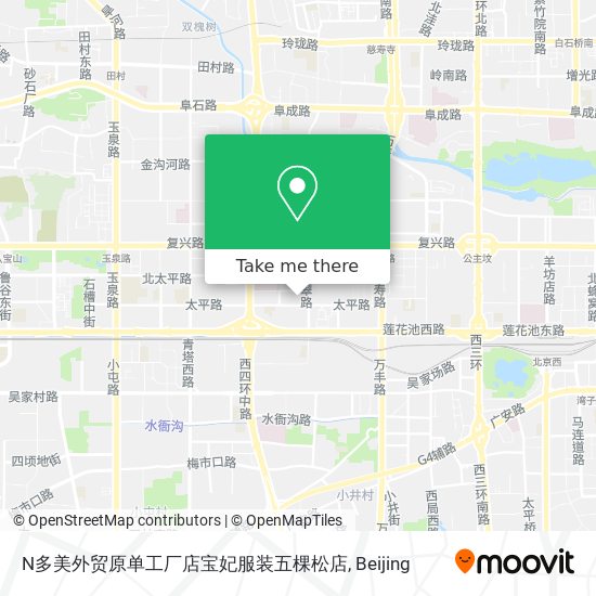 N多美外贸原单工厂店宝妃服装五棵松店 map
