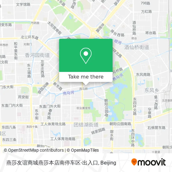 燕莎友谊商城燕莎本店南停车区-出入口 map