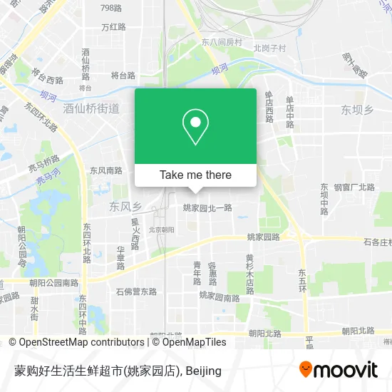 蒙购好生活生鲜超市(姚家园店) map