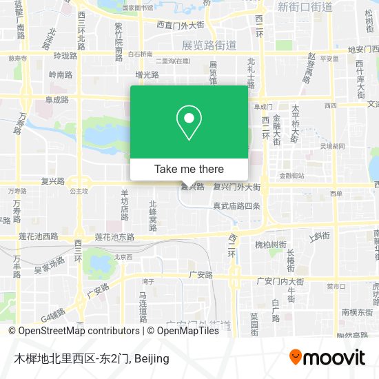 木樨地北里西区-东2门 map