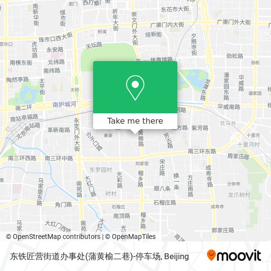 东铁匠营街道办事处(蒲黄榆二巷)-停车场 map