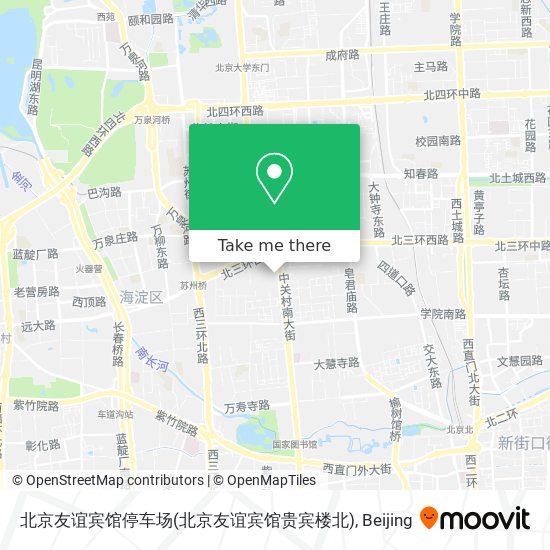 北京友谊宾馆停车场(北京友谊宾馆贵宾楼北) map