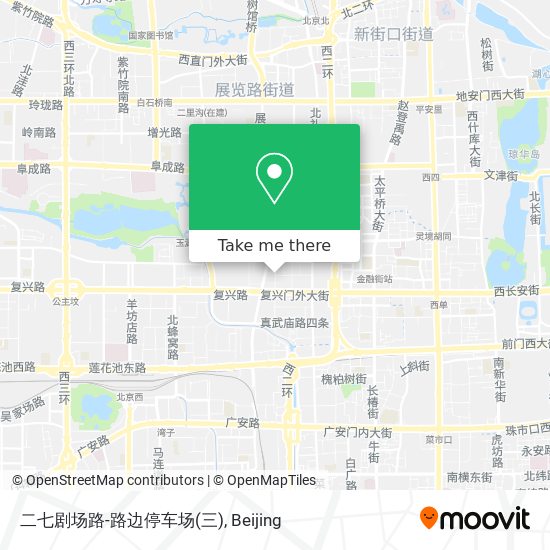 二七剧场路-路边停车场(三) map