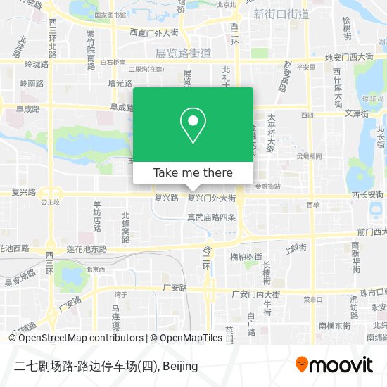 二七剧场路-路边停车场(四) map