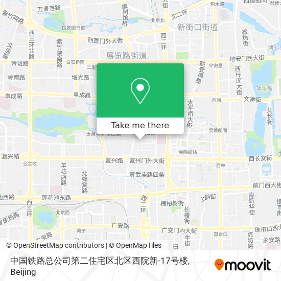 中国铁路总公司第二住宅区北区西院新-17号楼 map