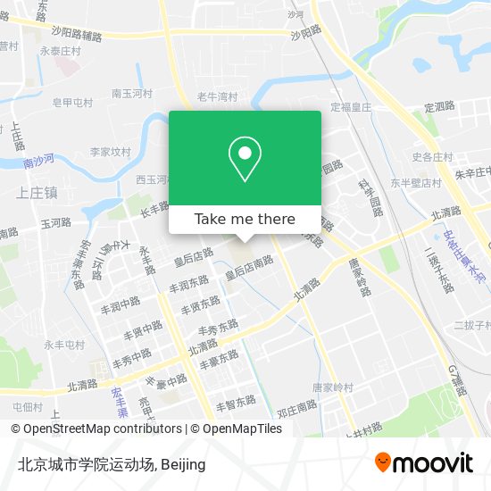 北京城市学院运动场 map