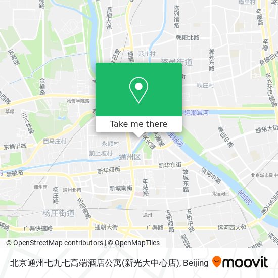北京通州七九七高端酒店公寓(新光大中心店) map