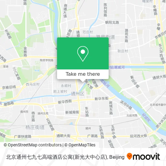 北京通州七九七高端酒店公寓(新光大中心店) map