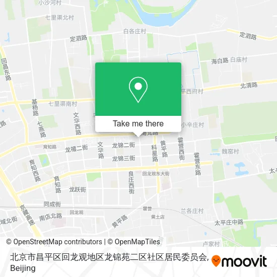 北京市昌平区回龙观地区龙锦苑二区社区居民委员会 map