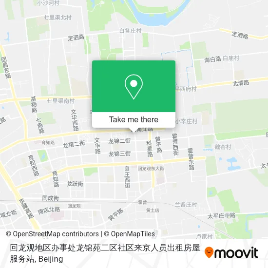 回龙观地区办事处龙锦苑二区社区来京人员出租房屋服务站 map