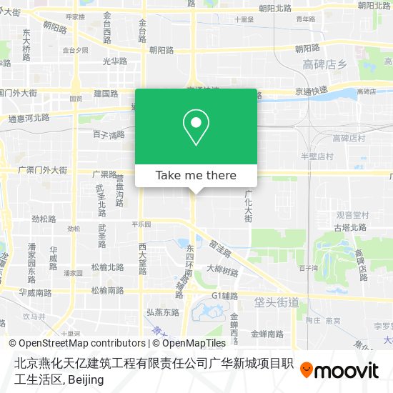 北京燕化天亿建筑工程有限责任公司广华新城项目职工生活区 map