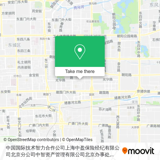 中国国际技术智力合作公司上海中盈保险经纪有限公司北京分公司中智资产管理有限公司北京办事处 map