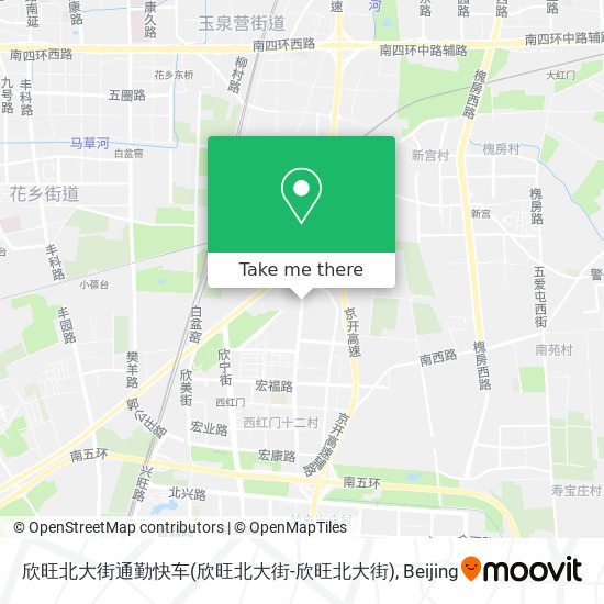 欣旺北大街通勤快车(欣旺北大街-欣旺北大街) map