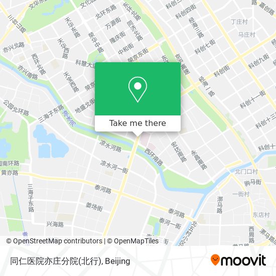 同仁医院亦庄分院(北行) map