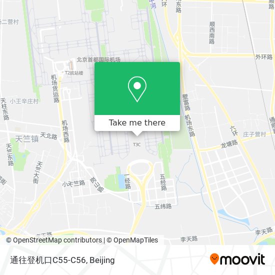 通往登机口C55-C56 map