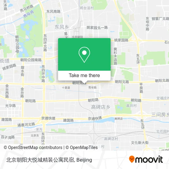 北京朝阳大悦城精装公寓民宿 map