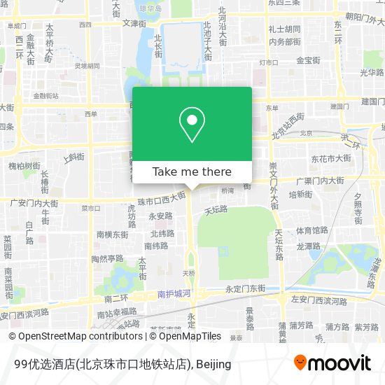99优选酒店(北京珠市口地铁站店) map