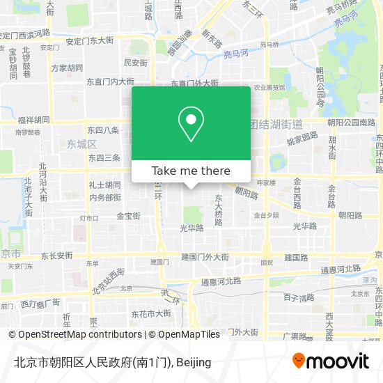 北京市朝阳区人民政府(南1门) map