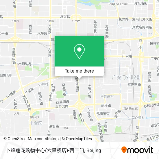 卜蜂莲花购物中心(六里桥店)-西二门 map