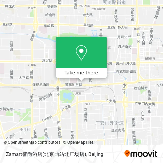 Zsmart智尚酒店(北京西站北广场店) map