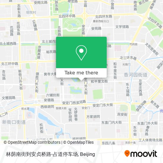 林荫南街到安贞桥路-占道停车场 map