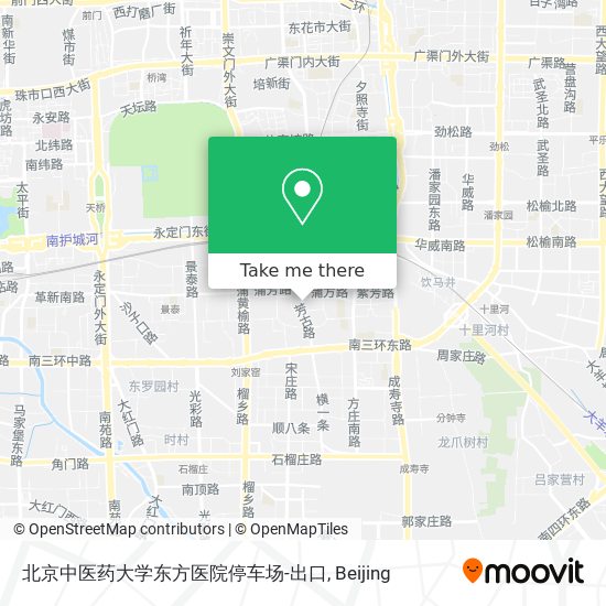 北京中医药大学东方医院停车场-出口 map