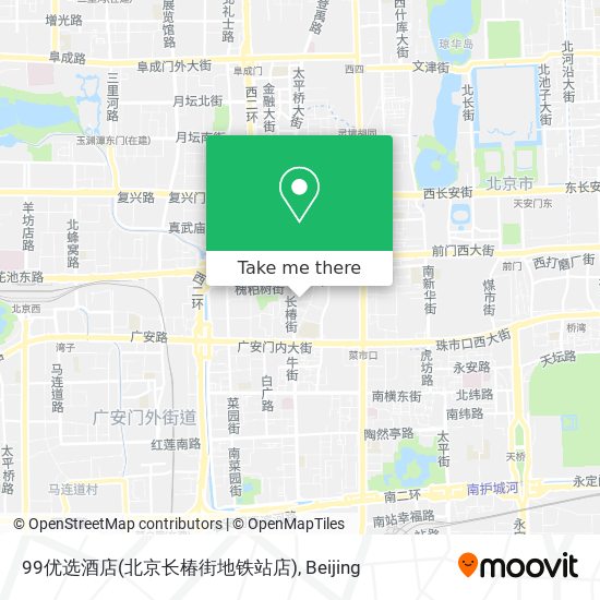 99优选酒店(北京长椿街地铁站店) map