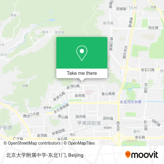 北京大学附属中学-东北1门 map