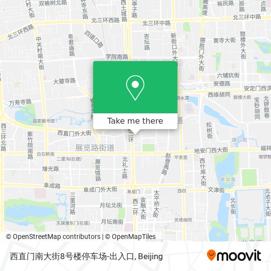 西直门南大街8号楼停车场-出入口 map