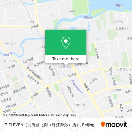 7-ELEVEN（北清路北侧（珠江摩尔）店） map