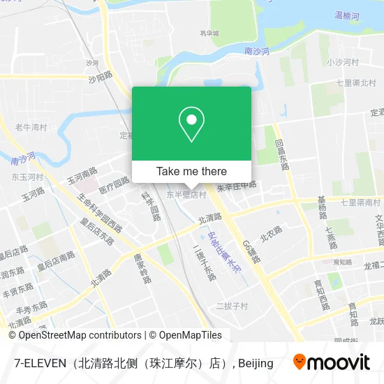 7-ELEVEN（北清路北侧（珠江摩尔）店） map