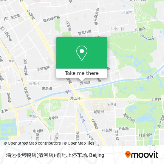 鸿运楼烤鸭店(清河店)-前地上停车场 map