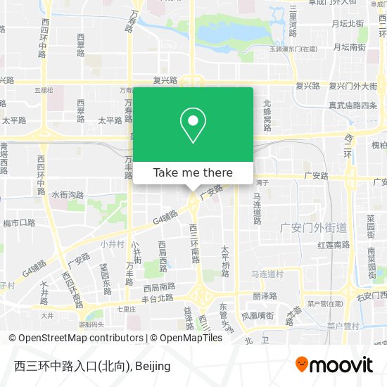 西三环中路入口(北向) map
