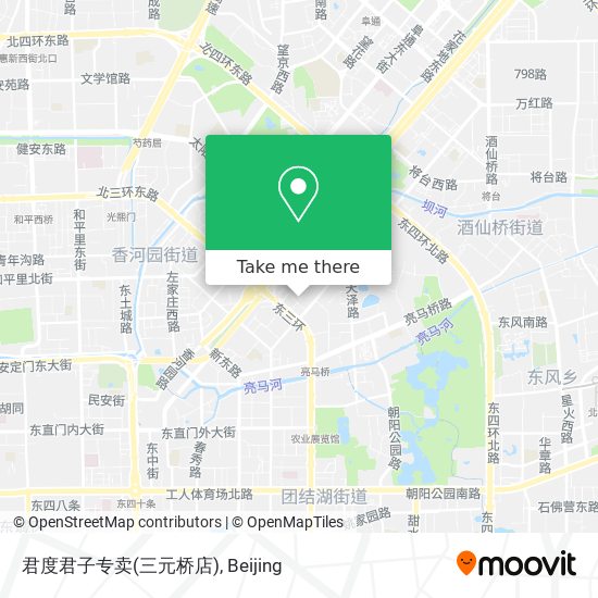 君度君子专卖(三元桥店) map