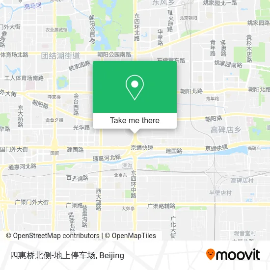 四惠桥北侧-地上停车场 map