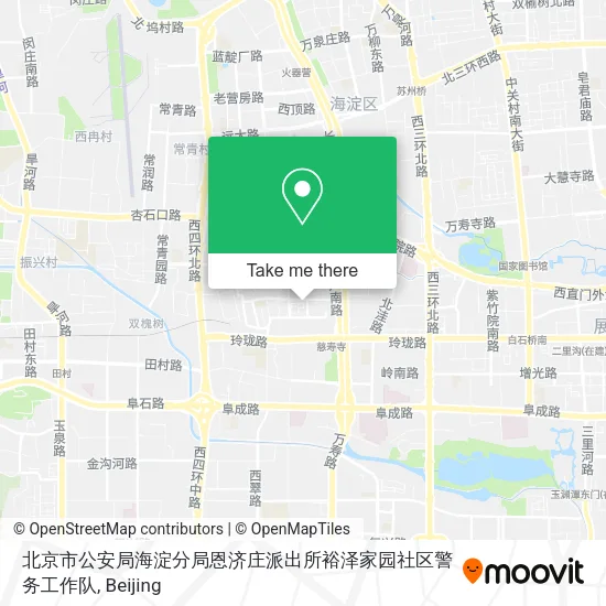 北京市公安局海淀分局恩济庄派出所裕泽家园社区警务工作队 map