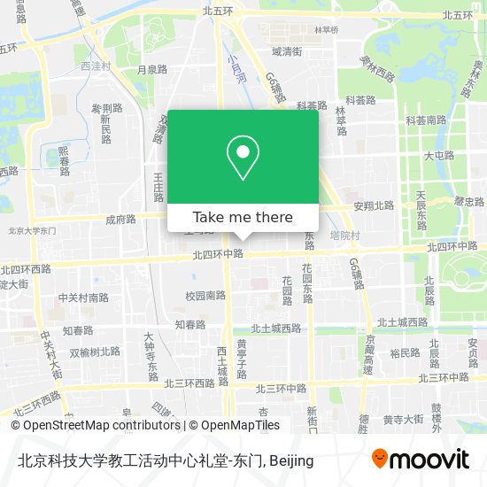 北京科技大学教工活动中心礼堂-东门 map